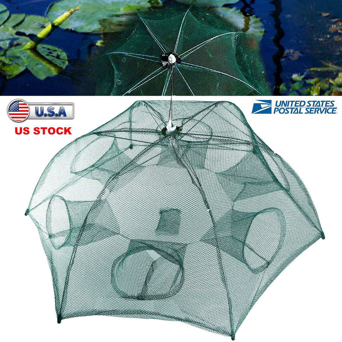 Portable Foldable Fishing Trap Net