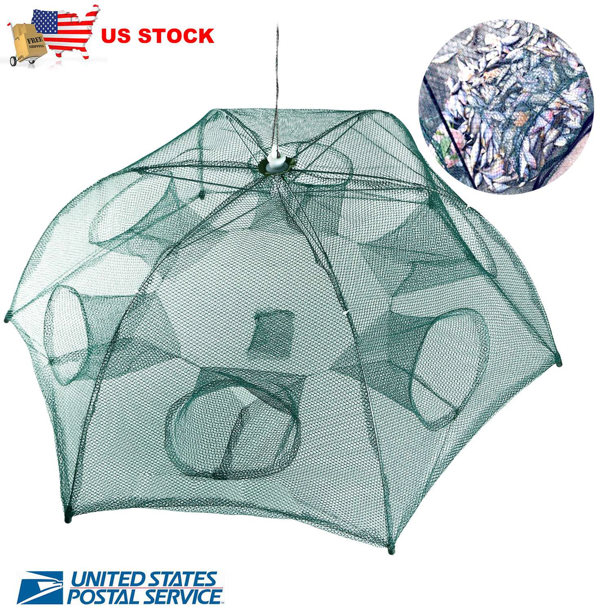 Portable Foldable Fishing Trap Net