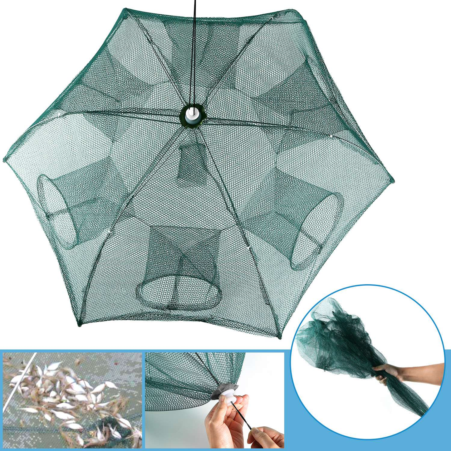 Portable Foldable Fishing Trap Net
