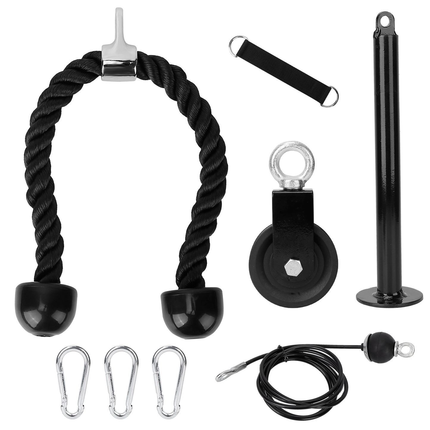 8-Piece Cable Pulley System for Home Gym Strength Training