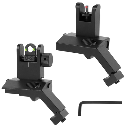 Aluminum Flip-Up Sight Set, 45-Degree Offset