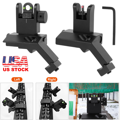 Aluminum Flip-Up Sight Set, 45-Degree Offset