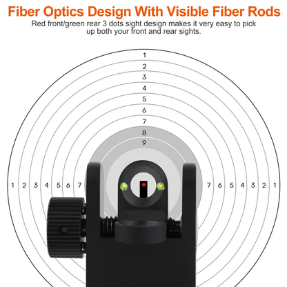 Aluminum Flip-Up Sight Set, 45-Degree Offset