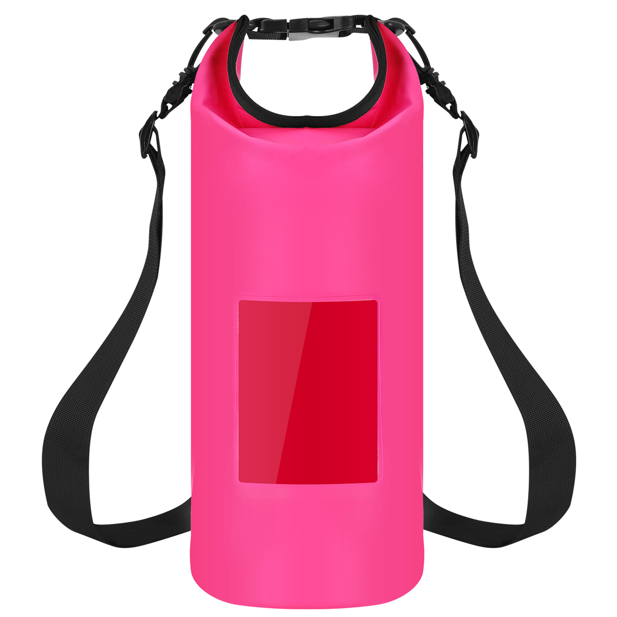 Floating Waterproof Dry Bag 5L with Transparent Window - Pink