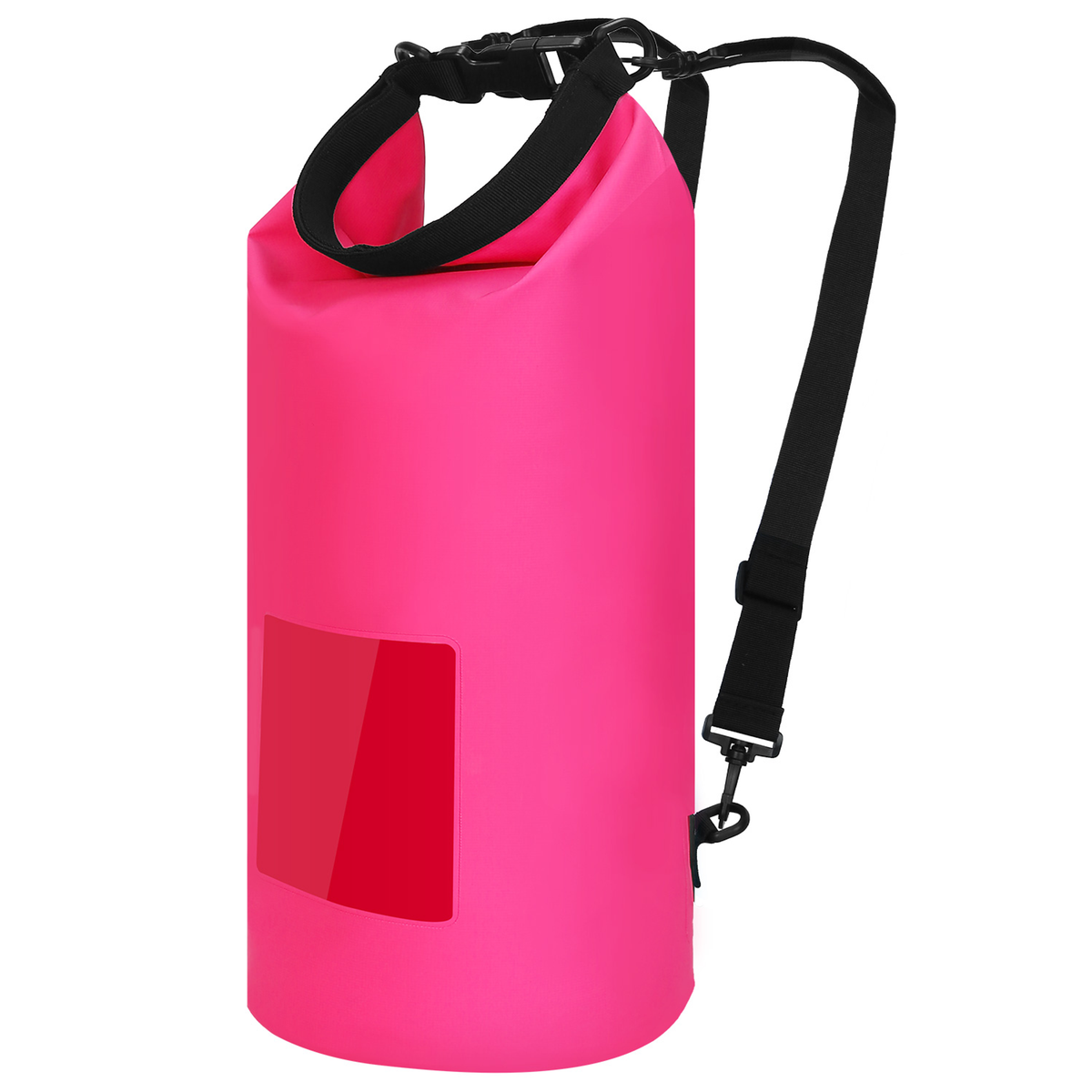 Floating Waterproof Dry Bag 5L with Transparent Window - Pink