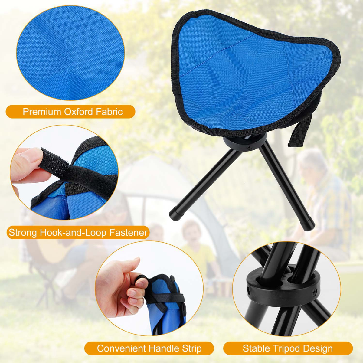 Folding Tripod Camping Stool