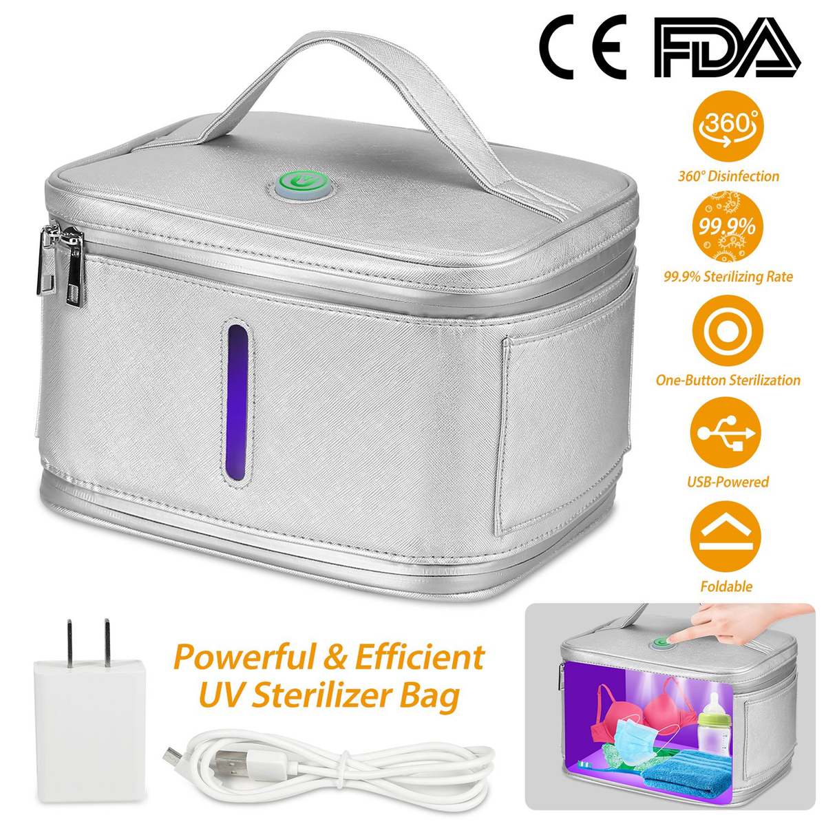 Foldable UV Disinfection Bag