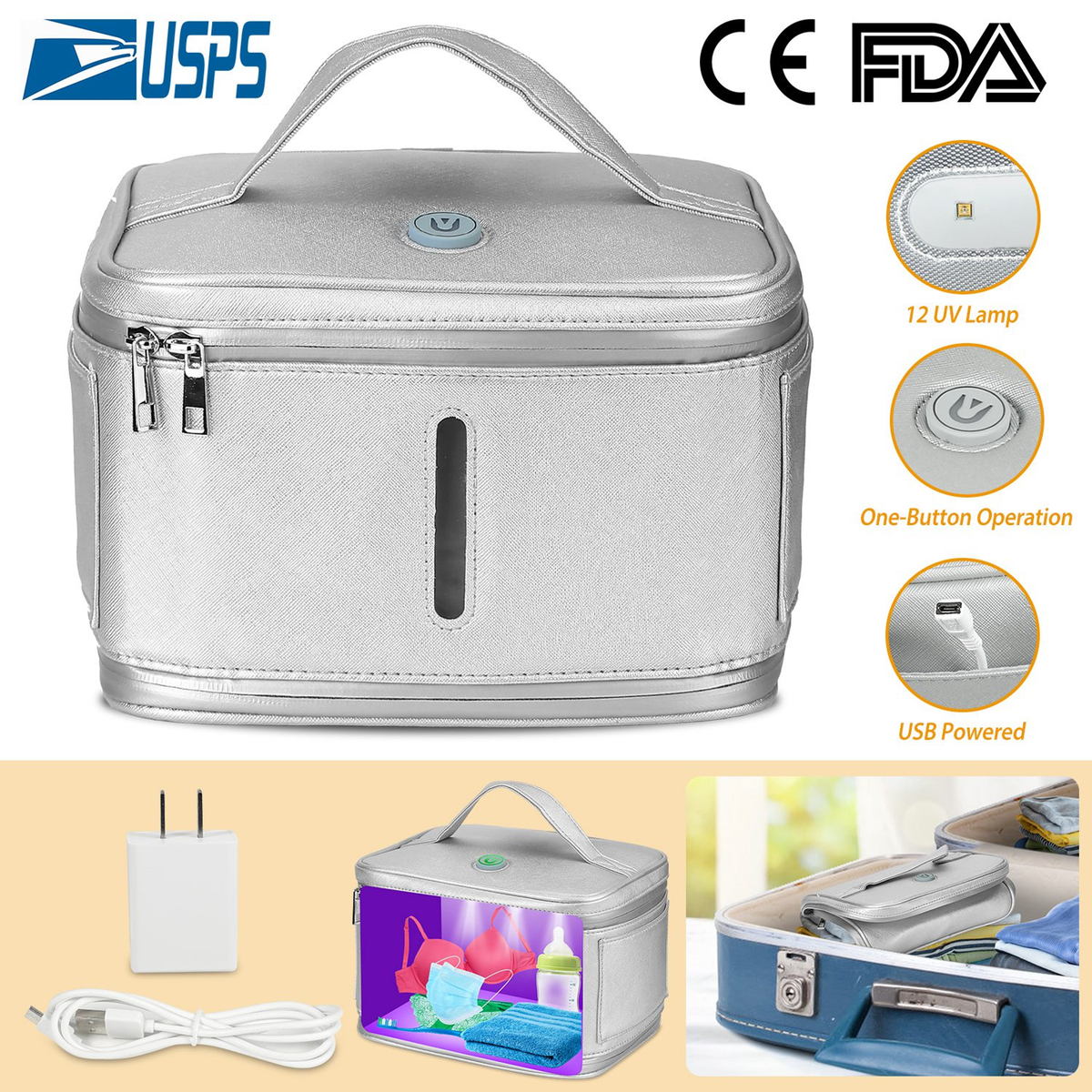 Foldable UV Disinfection Bag
