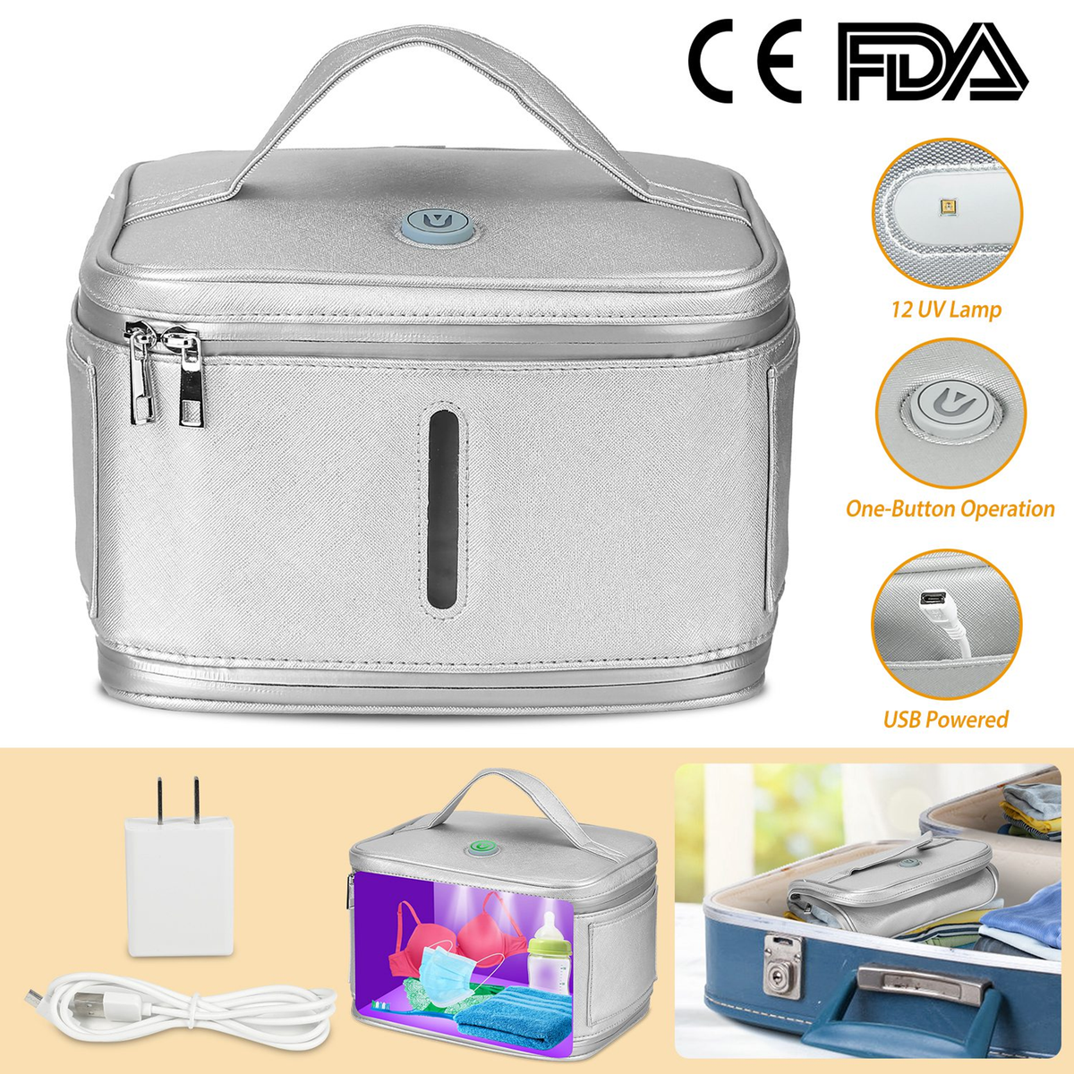 Foldable UV Disinfection Bag