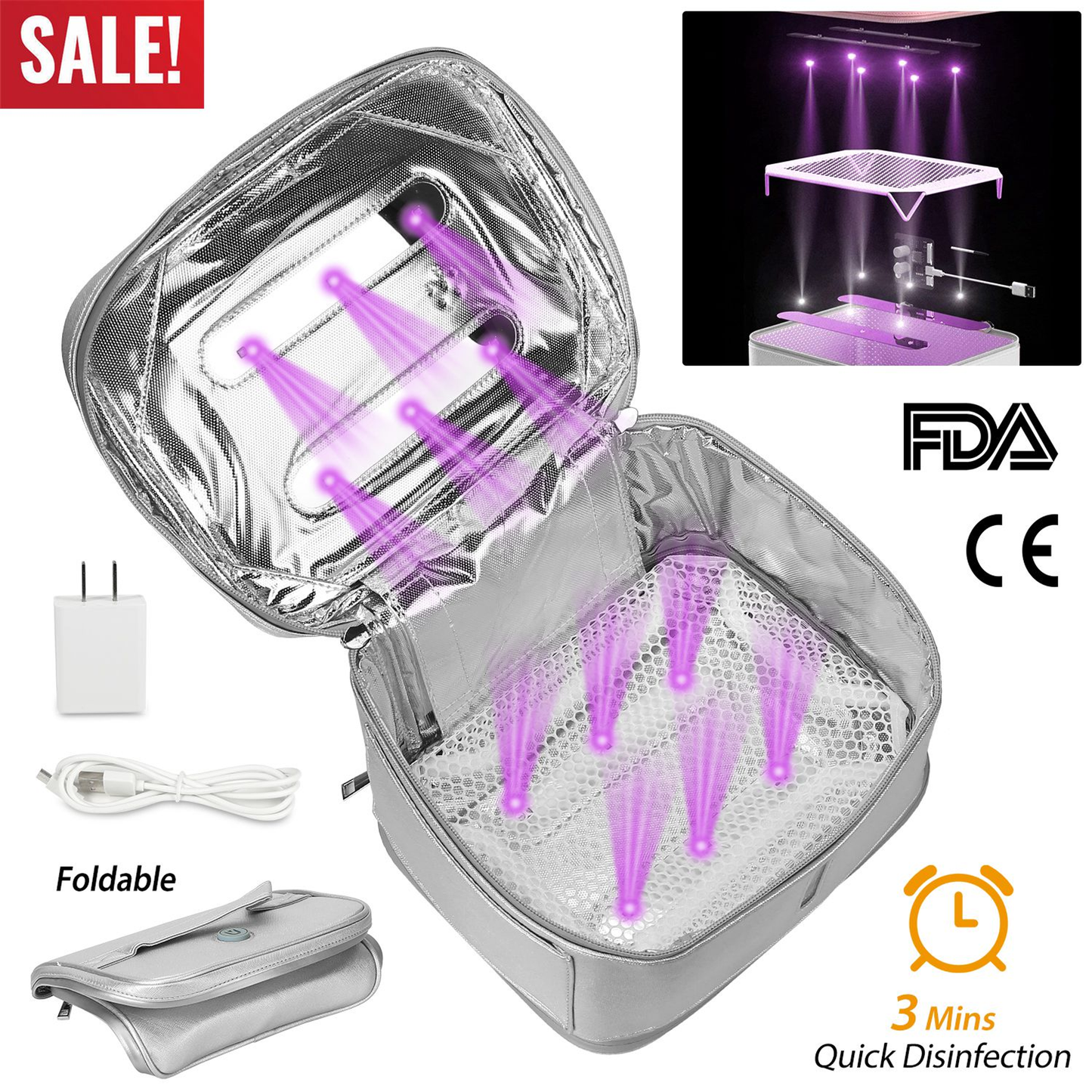 Foldable UV Disinfection Bag