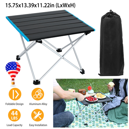 Folding Camping Table Aluminum Alloy with Carry Bag