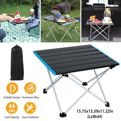Folding Camping Table Aluminum Alloy with Carry Bag