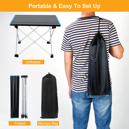Folding Camping Table Aluminum Alloy with Carry Bag