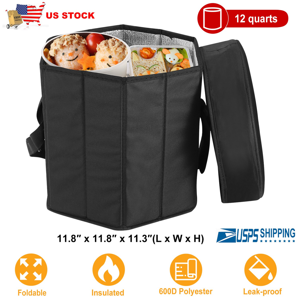 Collapsible Cooler Seat Bag with Shoulder Strap