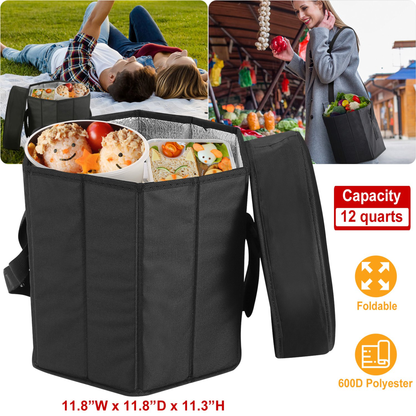 Collapsible Cooler Seat Bag with Shoulder Strap
