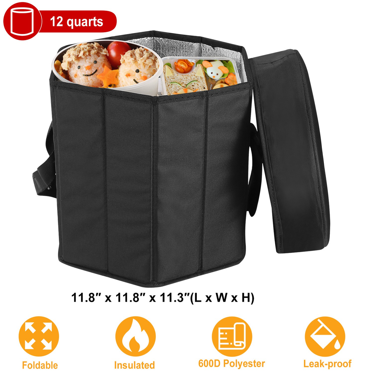 Collapsible Cooler Seat Bag with Shoulder Strap