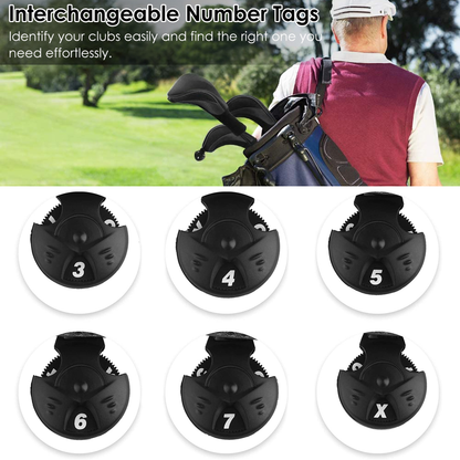 Mesh Golf Club Head Covers Set, 3-Piece with Long Neck