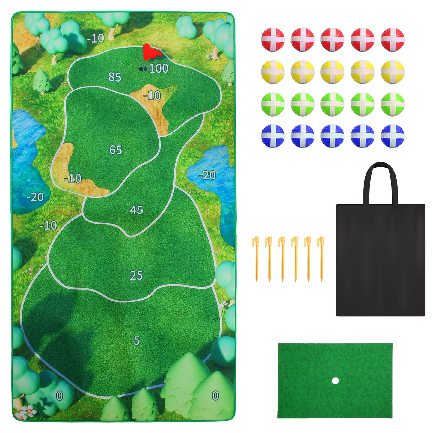 Golf Game Training Mat Set