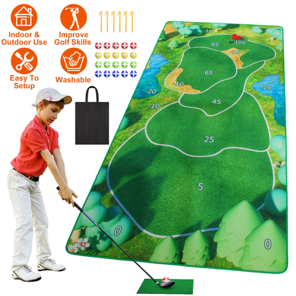 Golf Game Training Mat Set