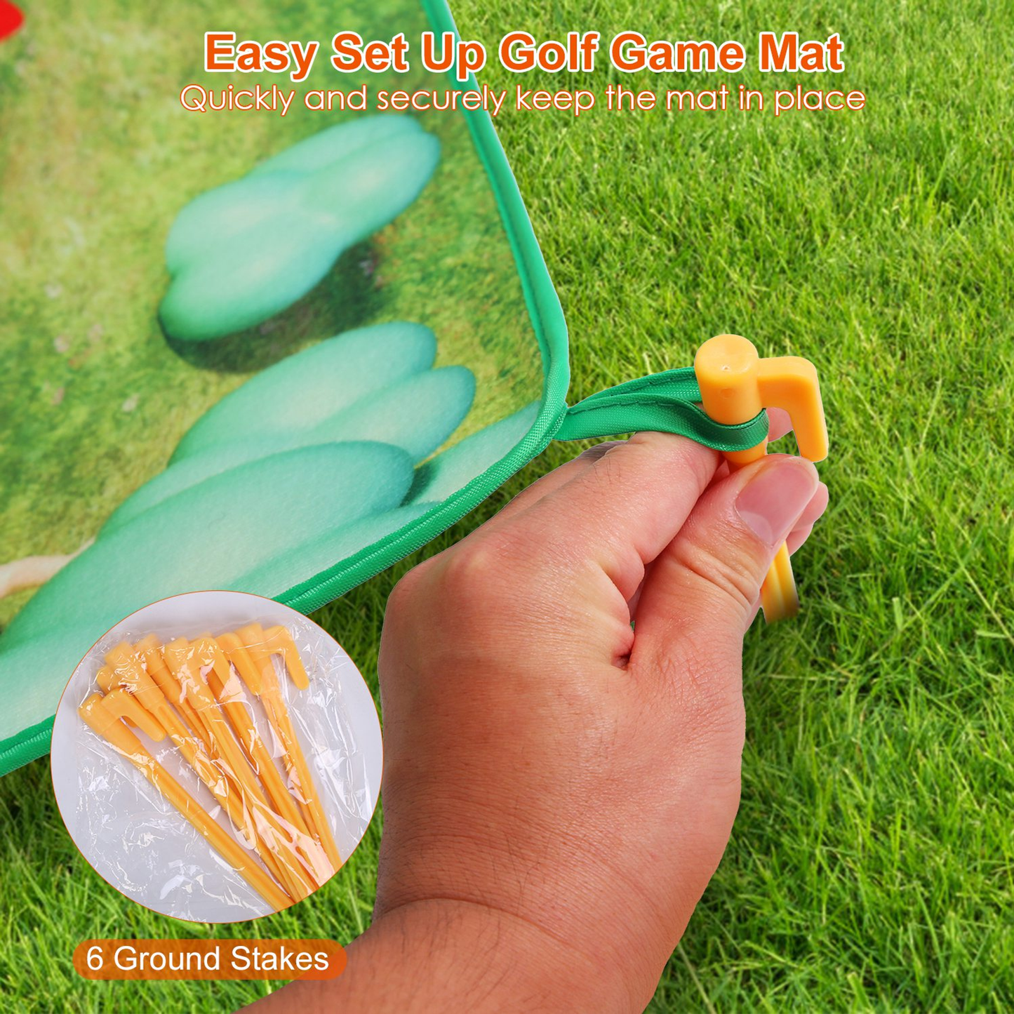 Golf Game Training Mat Set