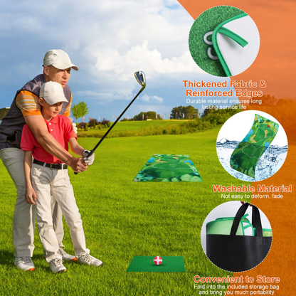 Golf Game Training Mat Set