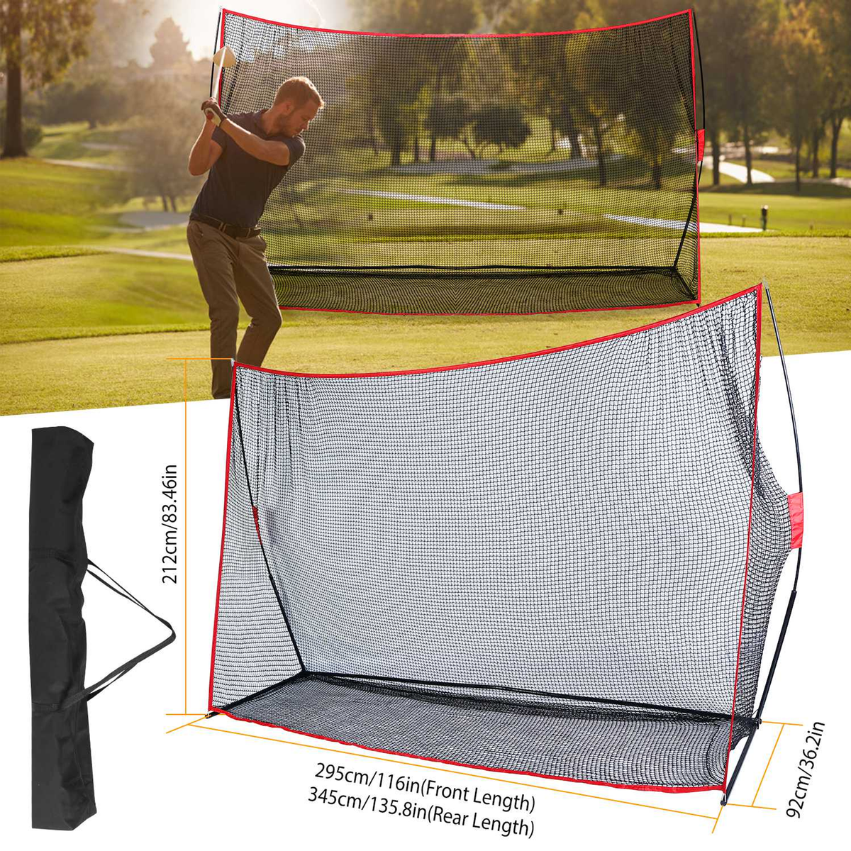 11.3 x 6.95 ft Portable Golf Practice Net