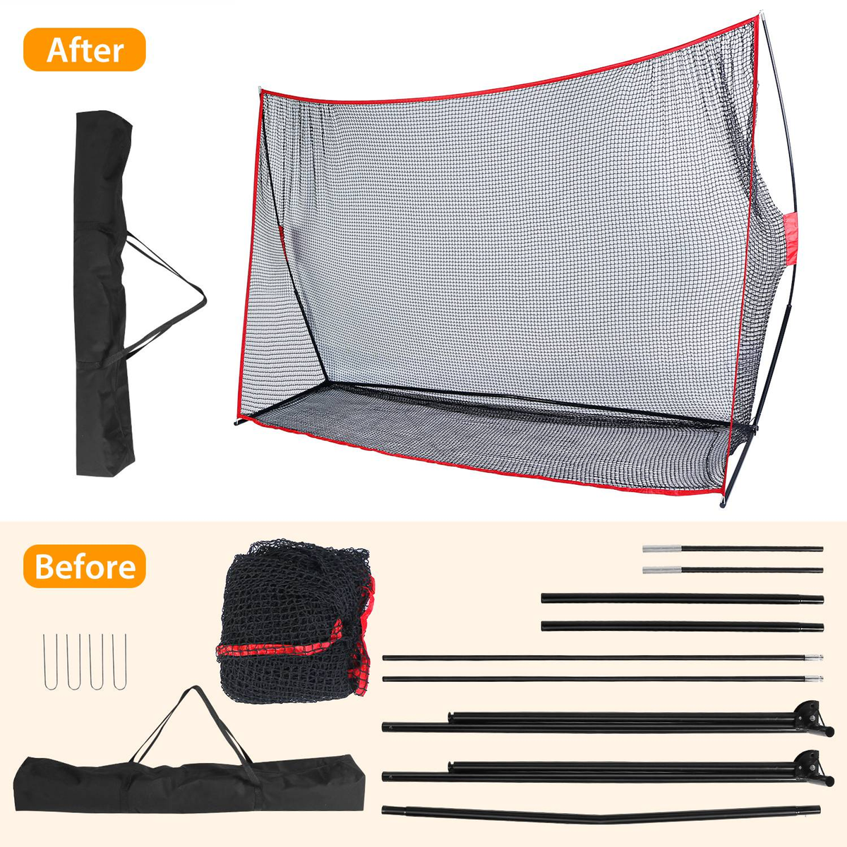 11.3 x 6.95 ft Portable Golf Practice Net