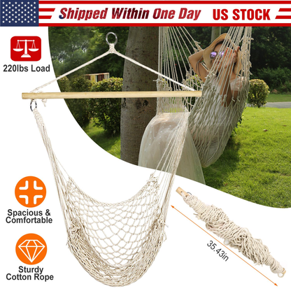 Hanging Rope Hammock Chair