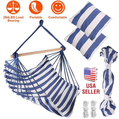 Hanging Hammock Chair (Blue)