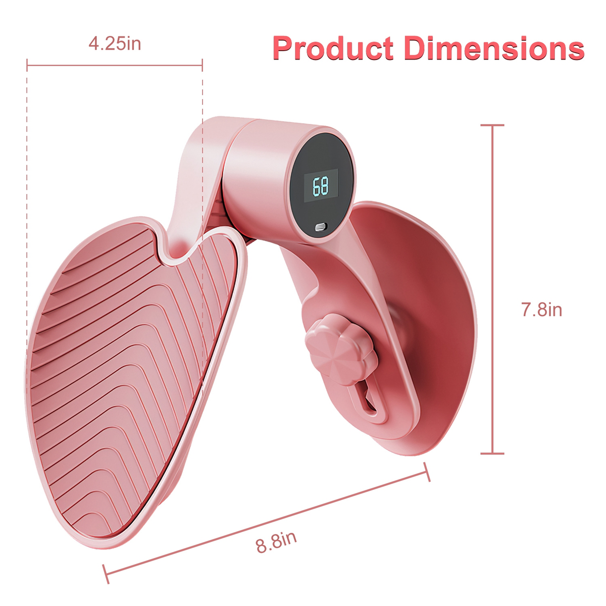 Thigh Exerciser Hip Trainer, 3 Resistance Levels, Pink