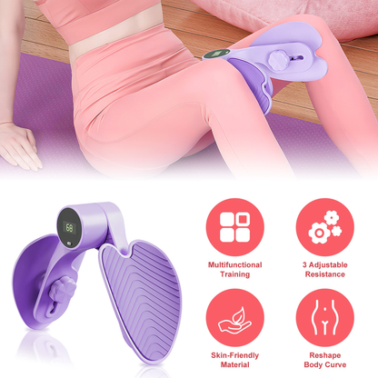 Thigh Exerciser Hip Trainer, 3 Resistance Levels, Pink