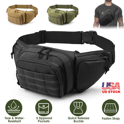 Tactical Waist Fanny Pack EDC Bag (Army Green)
