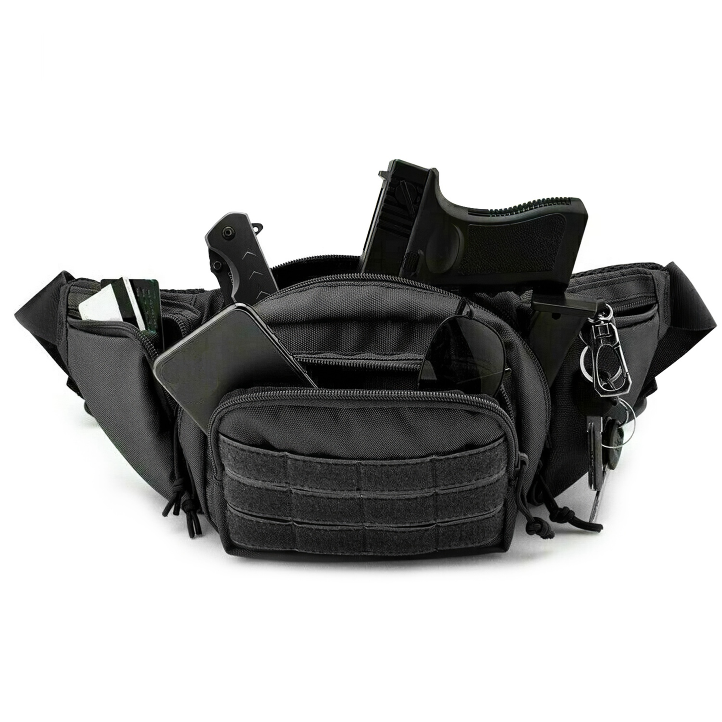 Tactical Fanny Pack Concealed Carry Bag, Black