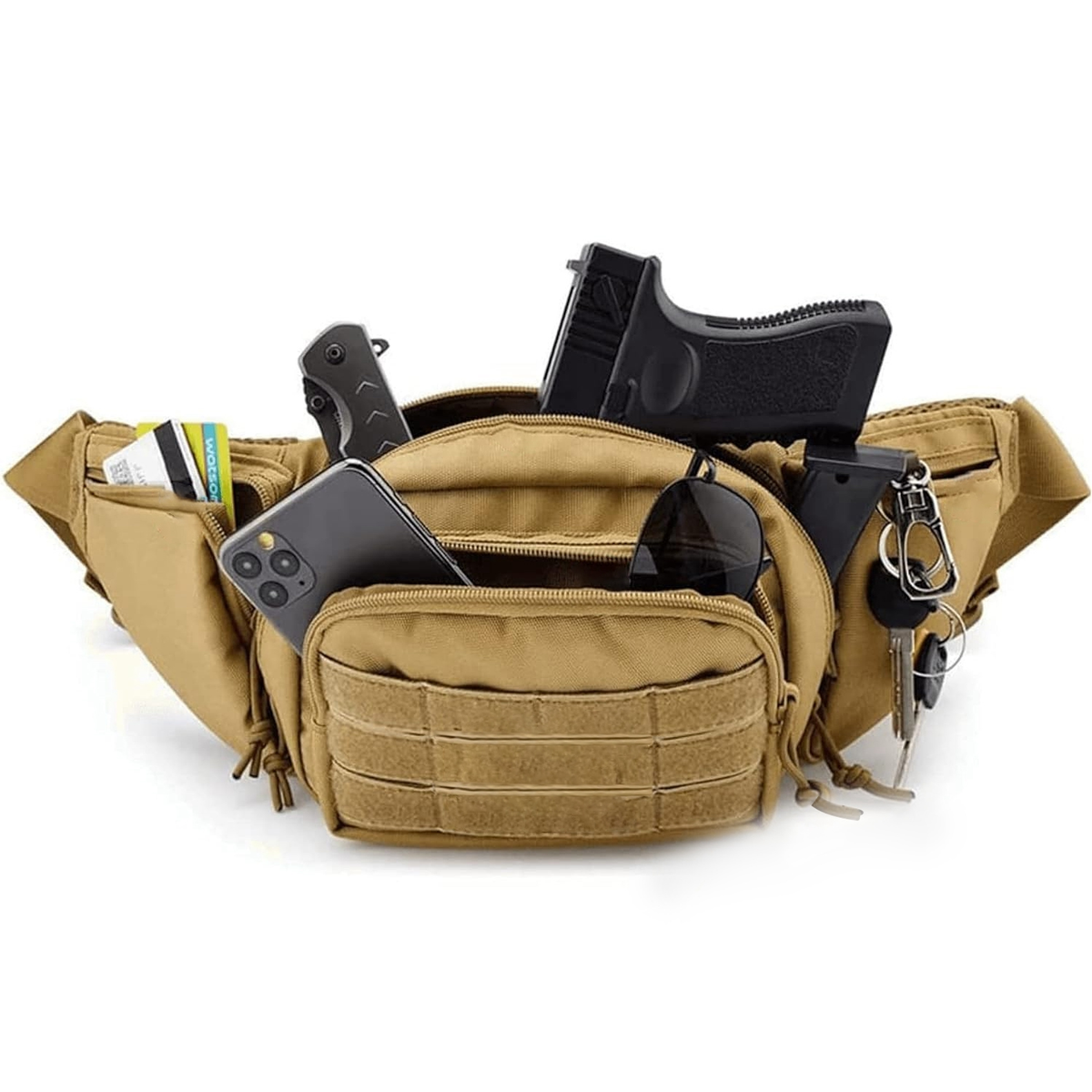 Tactical Fanny Pack Concealed Carry Bag, Khaki