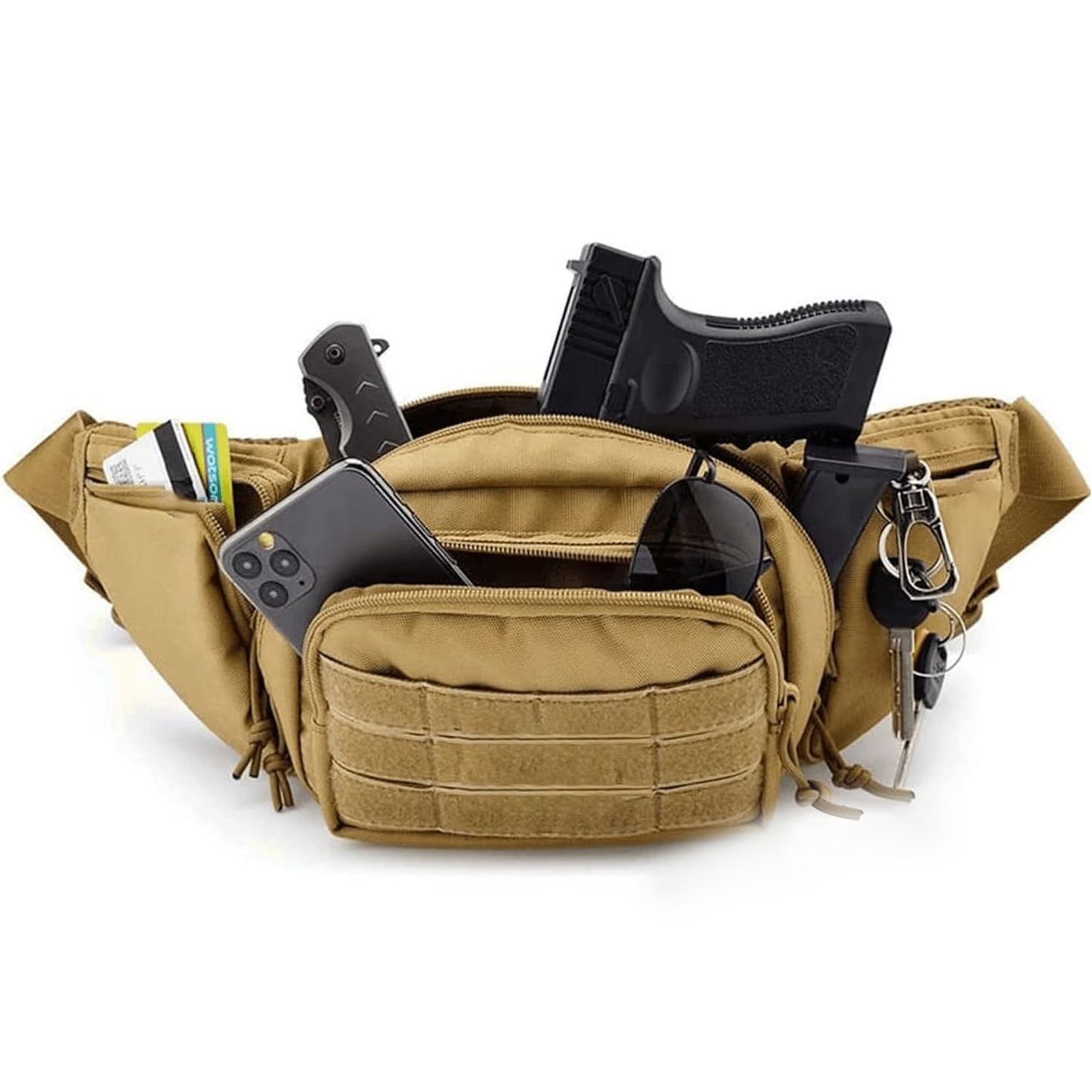 Tactical Fanny Pack Concealed Carry Bag, Khaki