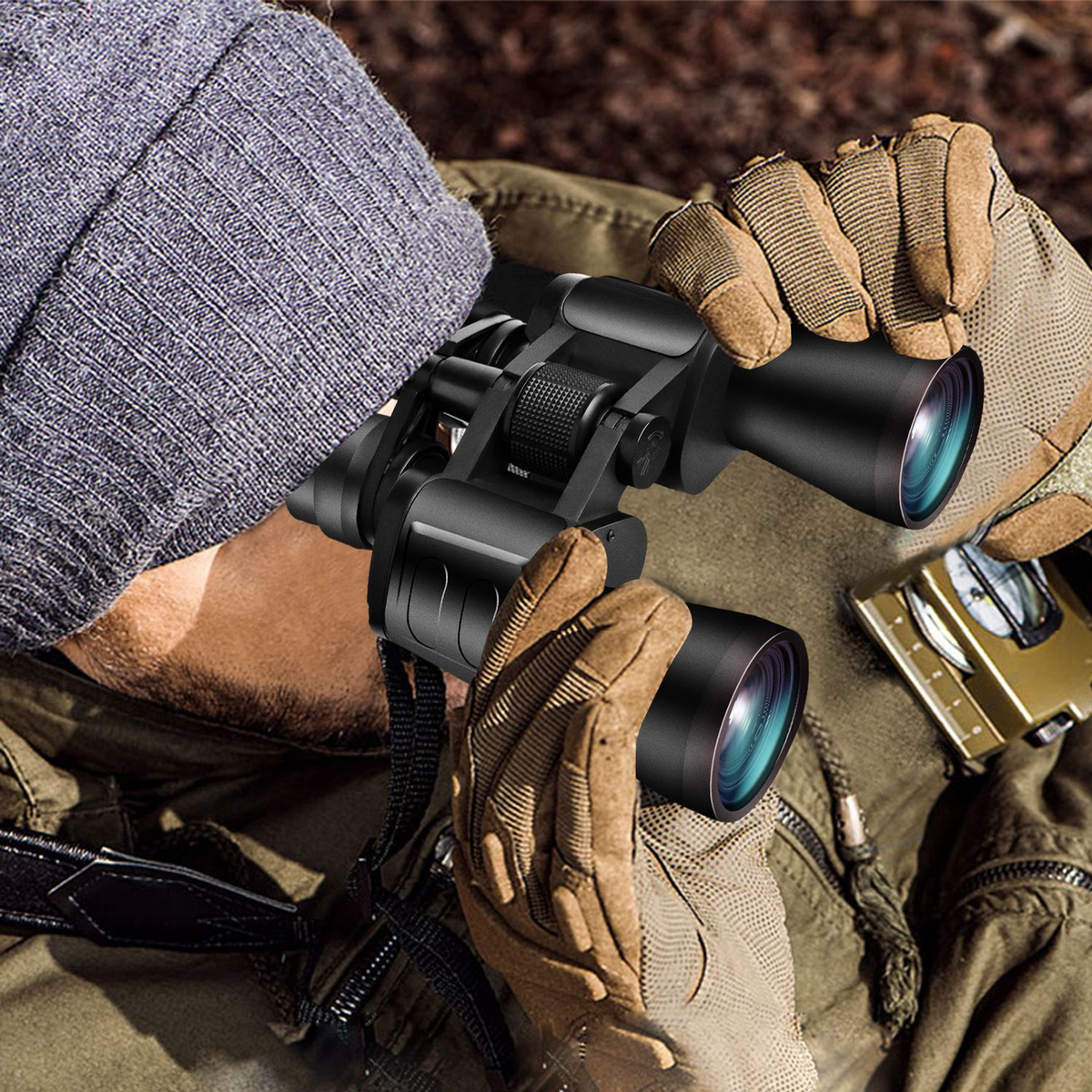 Portable Zoom Binoculars with Carrying Case