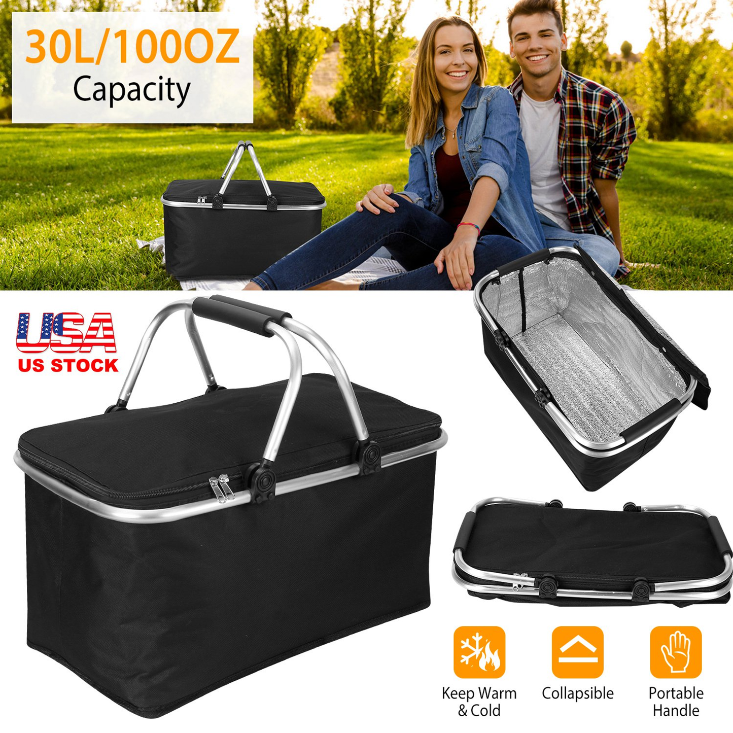30 L Insulated Picnic Basket