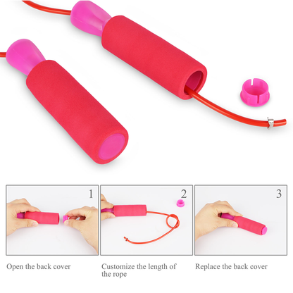 Adjustable Speed Jump Rope with Ball-Bearings
