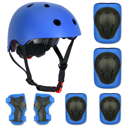 Kids 7-Piece Safety Helmet and Pad Set