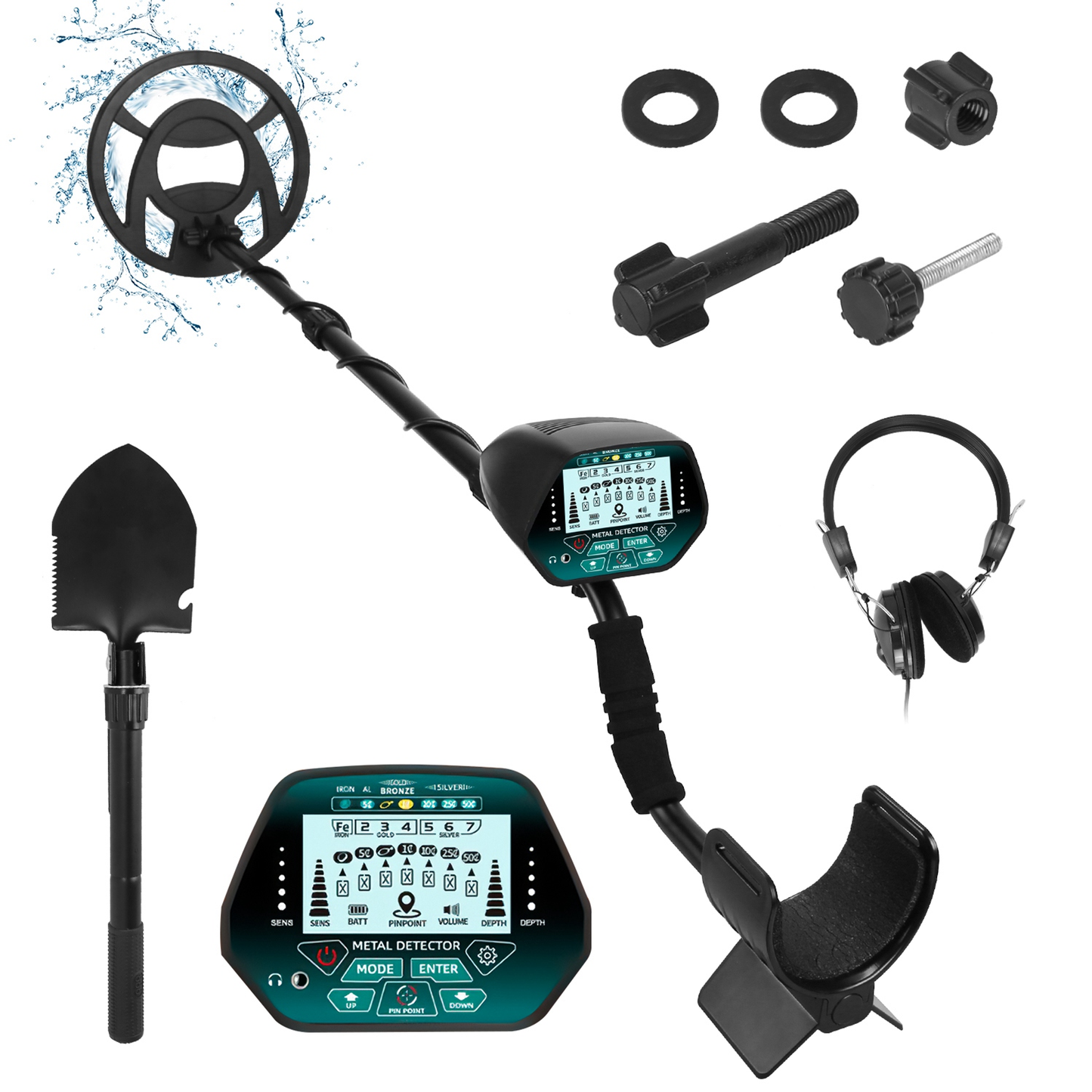 Professional Metal Detector Set with Shovel
