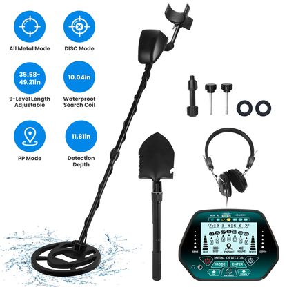 Professional Metal Detector Set with Shovel