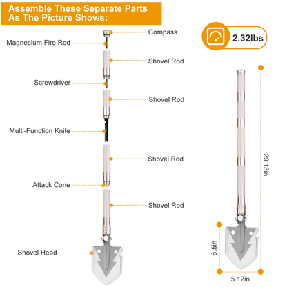 Military Folding Shovel Multi-Tool