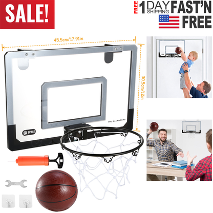 Over-the-Door Mini Basketball Hoop Set