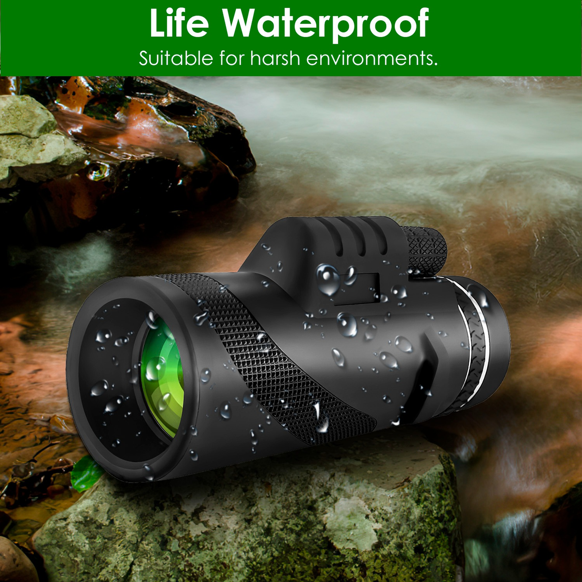 80x100 HD Monocular Telescope with BAK-4 Prism