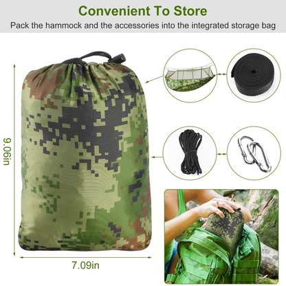 2-Person Camping Hammock with Mosquito Net, 600 lb Load