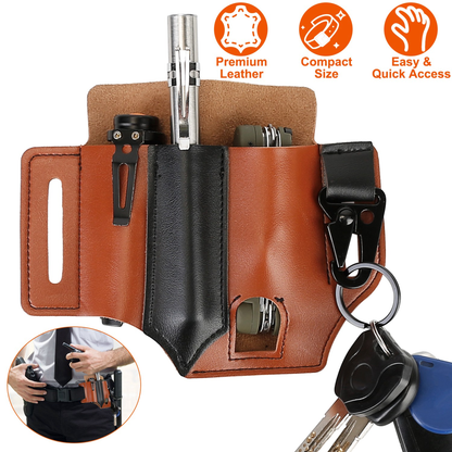 Genuine Leather EDC Multi-Tool Sheath Organizer