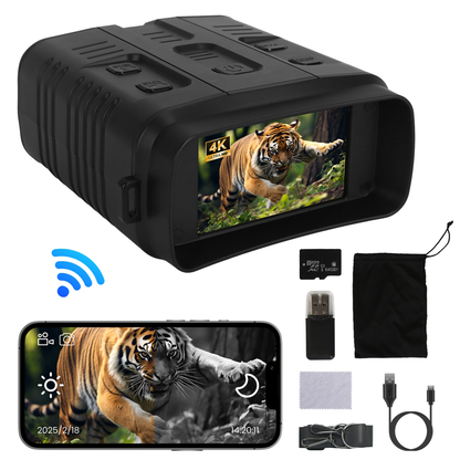 4K Full-Color Night Vision Goggles with 10X Zoom