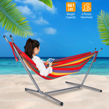 Brazilian Double Hammock with Steel Stand