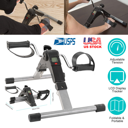 Foldable Pedal Exerciser with LCD Display