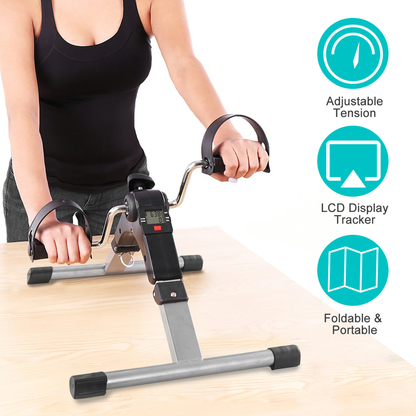 Foldable Pedal Exerciser with LCD Display